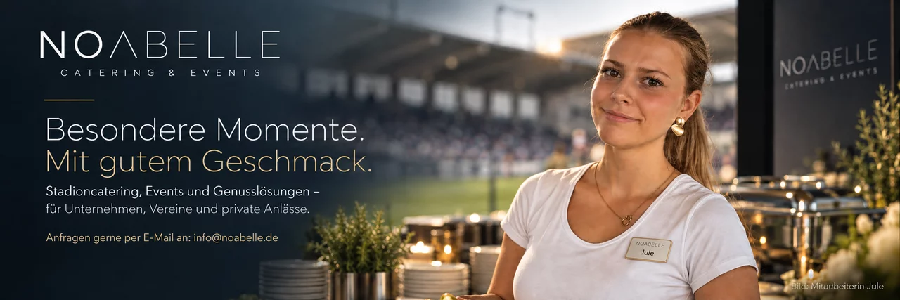 NOABELLE - Catering und Events - Ein teil der NOABELLE Gruppe - von Stadioncatering, Events und Genusslösungen für Unternehmen, Vereine und private Anlässe. Anfragen per E-Mail an info@noabelle.de