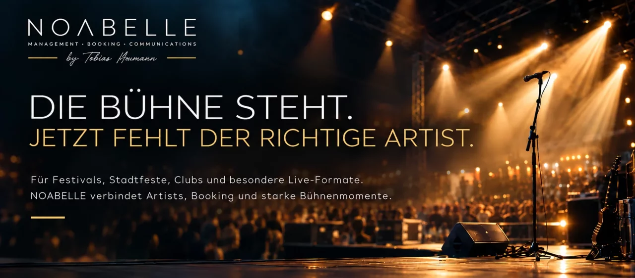 NOABELLE Artist Booking - beleuchtete Live-Bühne für Festivals, Stadtfeste, Clubs und Events.